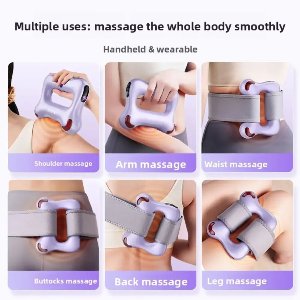 Hot Compress Electric Fascia Ring Muscle Relaxation USB Charging Waist Massager With Belt Fascia Massager Waist Abdomen Massage