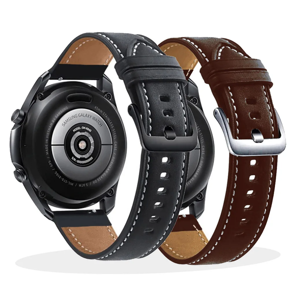 Premium 22mm Leather Watch Strap - Elegant Bracelet Watchband Accessory