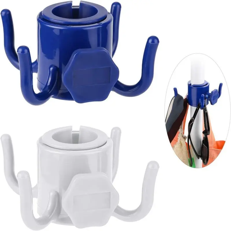 

Umbrella Hook White Four Corner Beach Umbrella Hook 1Pcs Beach Umbrella Hook Hanging Camping Trip Clasp 4 Prong for Towels