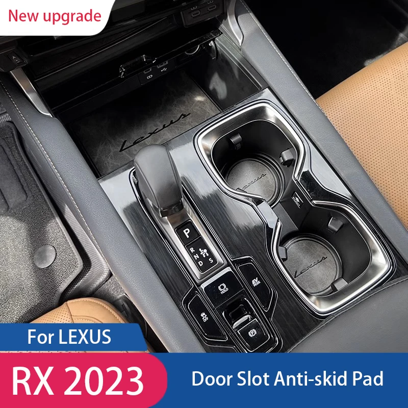 

For Lexus RX 350 350H 450H 500H 2023 2024 Microfiber Leather Door Slot Pad Car Decorative Water Cup Pad Accessories