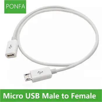 MHL OTG 기능이 있는 마이크로 USB 5 핀 완전 연결 수-암 연장 충전 데이터 케이블, 흑백 0.1m-2m