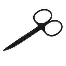 

Black Professional Nail Scissor Manicure For Nails Eyebrow Nose Eyelash Cuticle Scissors Curved Pedicure Makeup Tools