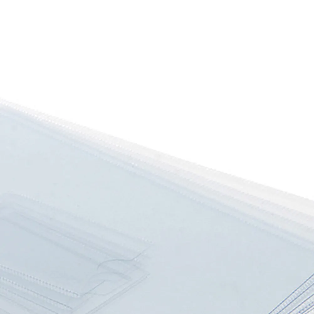 10Pcs 투명 재사용 가능한 지퍼 파일 가방 A4 방수 PVC 편지지 주최자 사무실 학교 청구서 용 휴대용 문서 가방