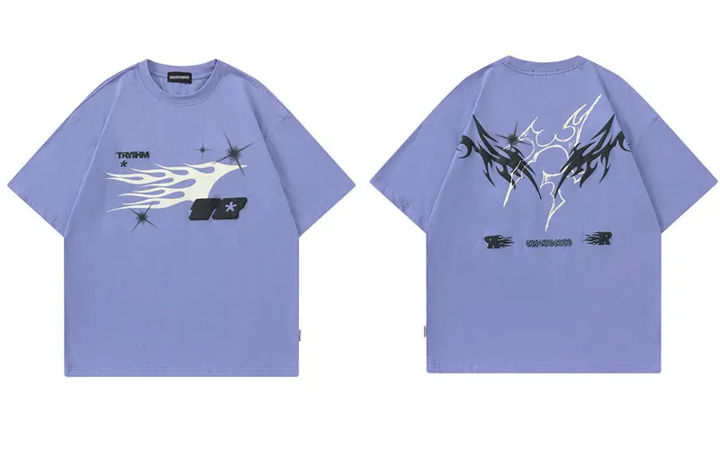 Camiseta oversize con estampado gráfico para hombre - true deals club