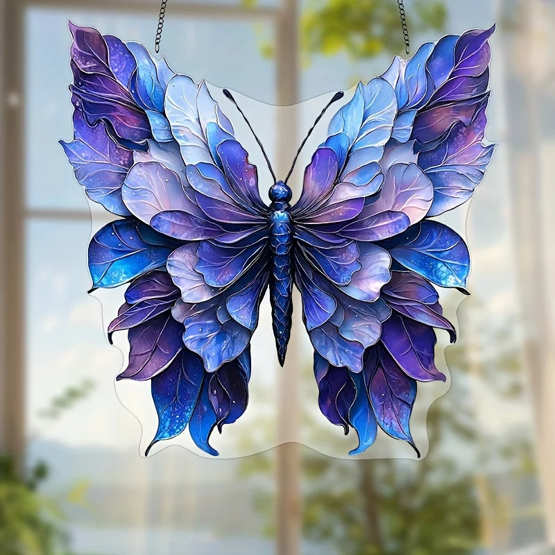 2D Flat Colored Acrylic Butterfly Light-Catching Device Flat Decora 2