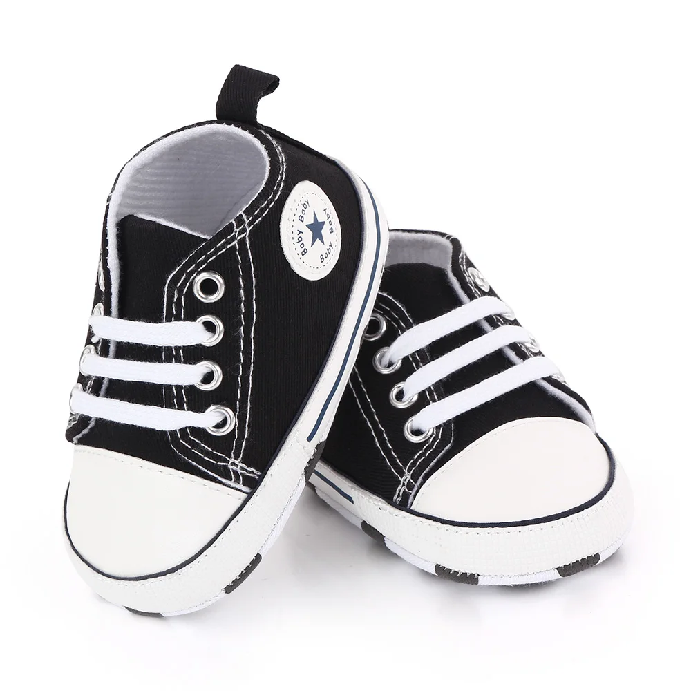 Multi Color Spring And Autumn Baby High-Top Canvas Shoes For Boys And Girls Infants Casual Walking Toddler Shoes