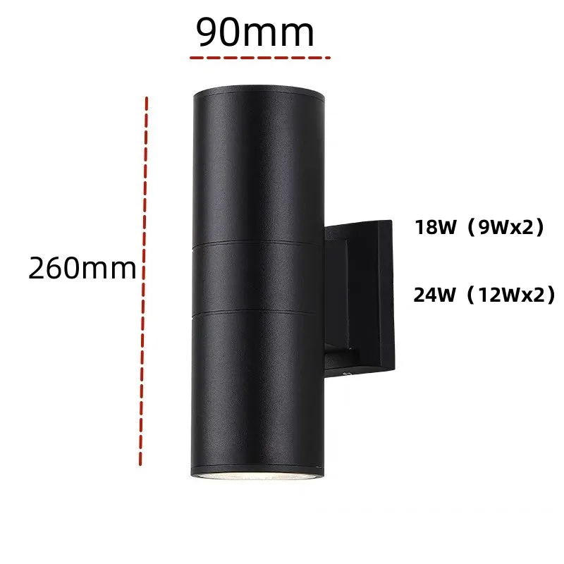 Outdoor wall lamp exterior wall waterproof led washer lamp hotel entrance upper and lower double-headed pillar outdoor two-