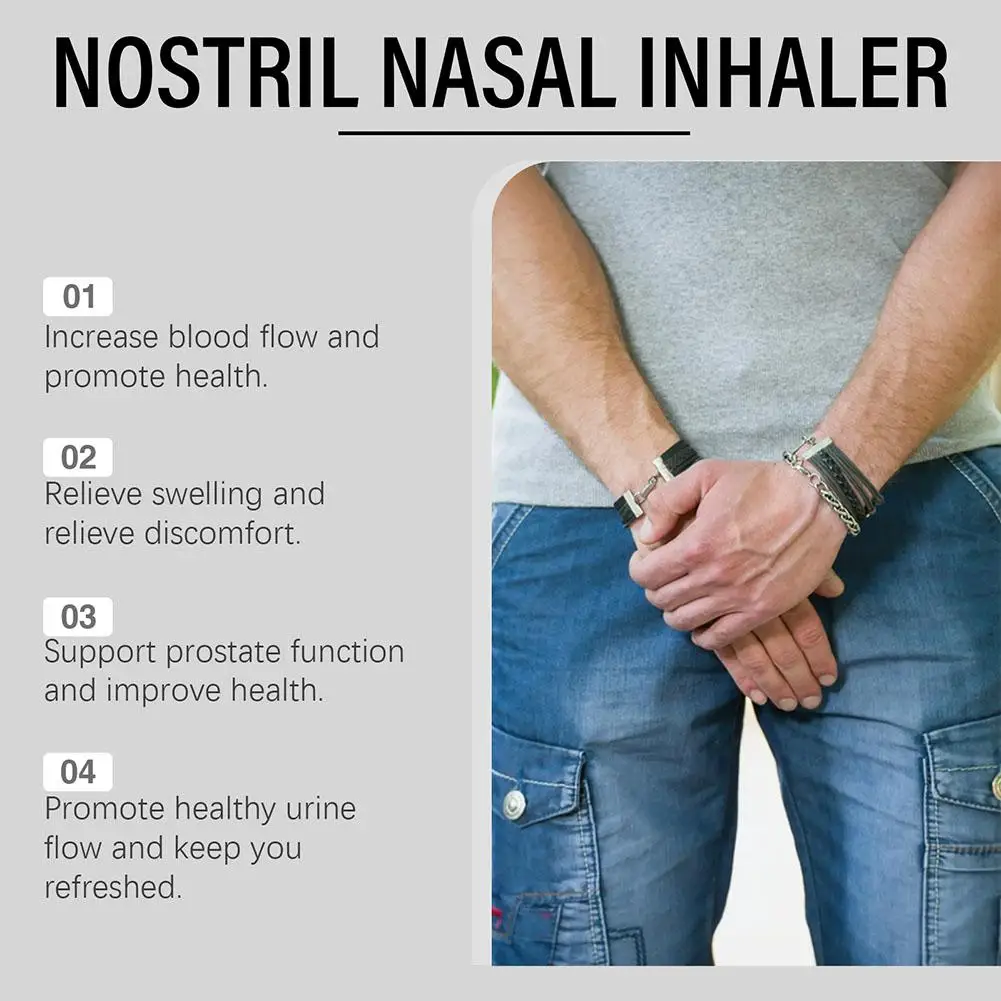 Nasal inhaler Man Prostatitis Nasal Inhaler for Urethritis Dysuria Treatment Frequent Urination Urgency Prostatic Swelling Relief Nasal Congestion