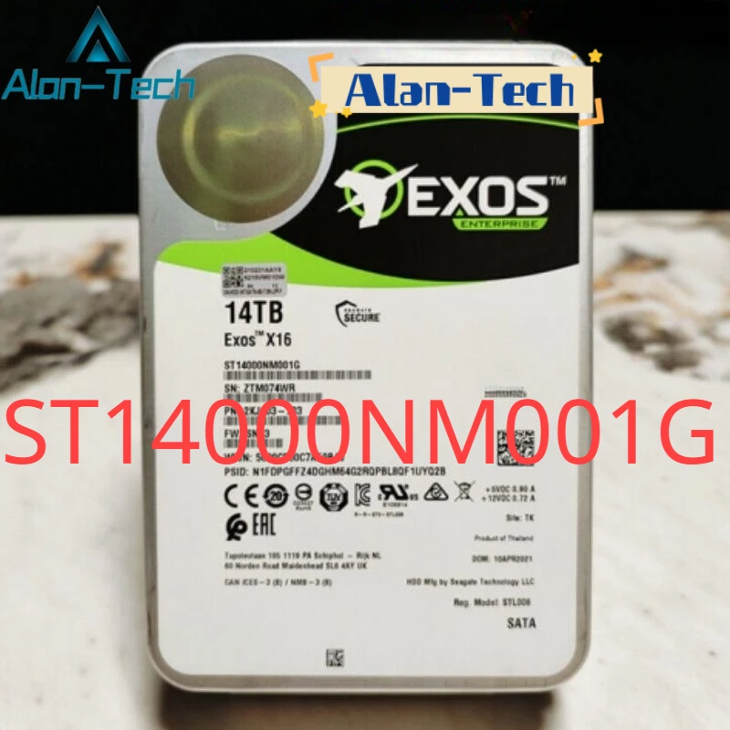 

For Sea-gate ST14000NM001G 16TB HDD Exos X16 7200 RPM 512e/4Kn SATA 6Gb/s 256MB Cache 3.5-Inch Enterprise Hard Drive