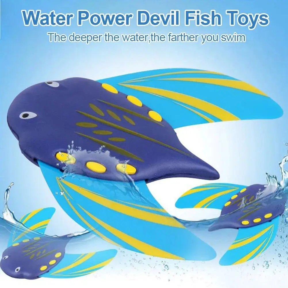 Water Power Devil Fish Toys Hydrodynamic Water Sports Summer Bathtub Beach Underwater Glider Swimming Pool Kids Play Gift