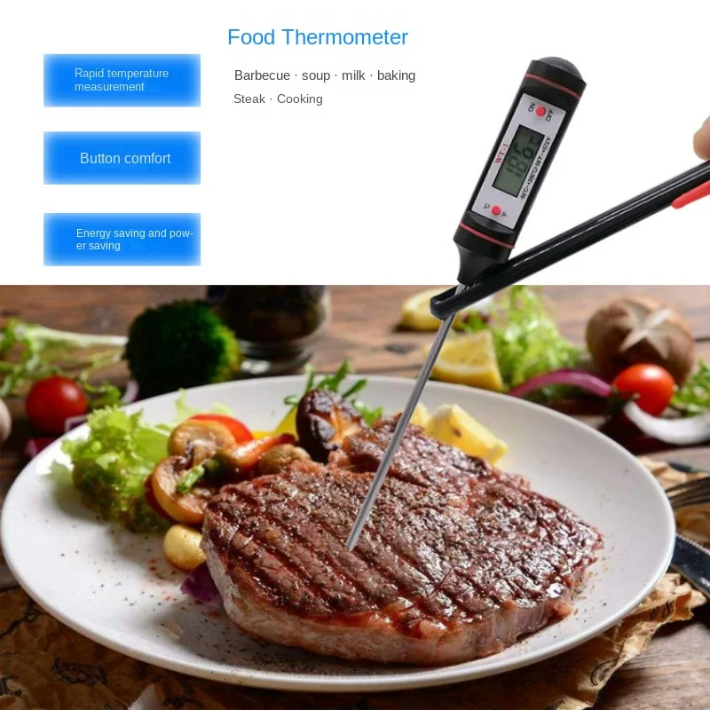 1pc Kitchen Digital Pen-style Probe Baking Bbq Meat Thermometer, Milk Food  Temperature Measurement, Cooking Oven Temperature Gauge