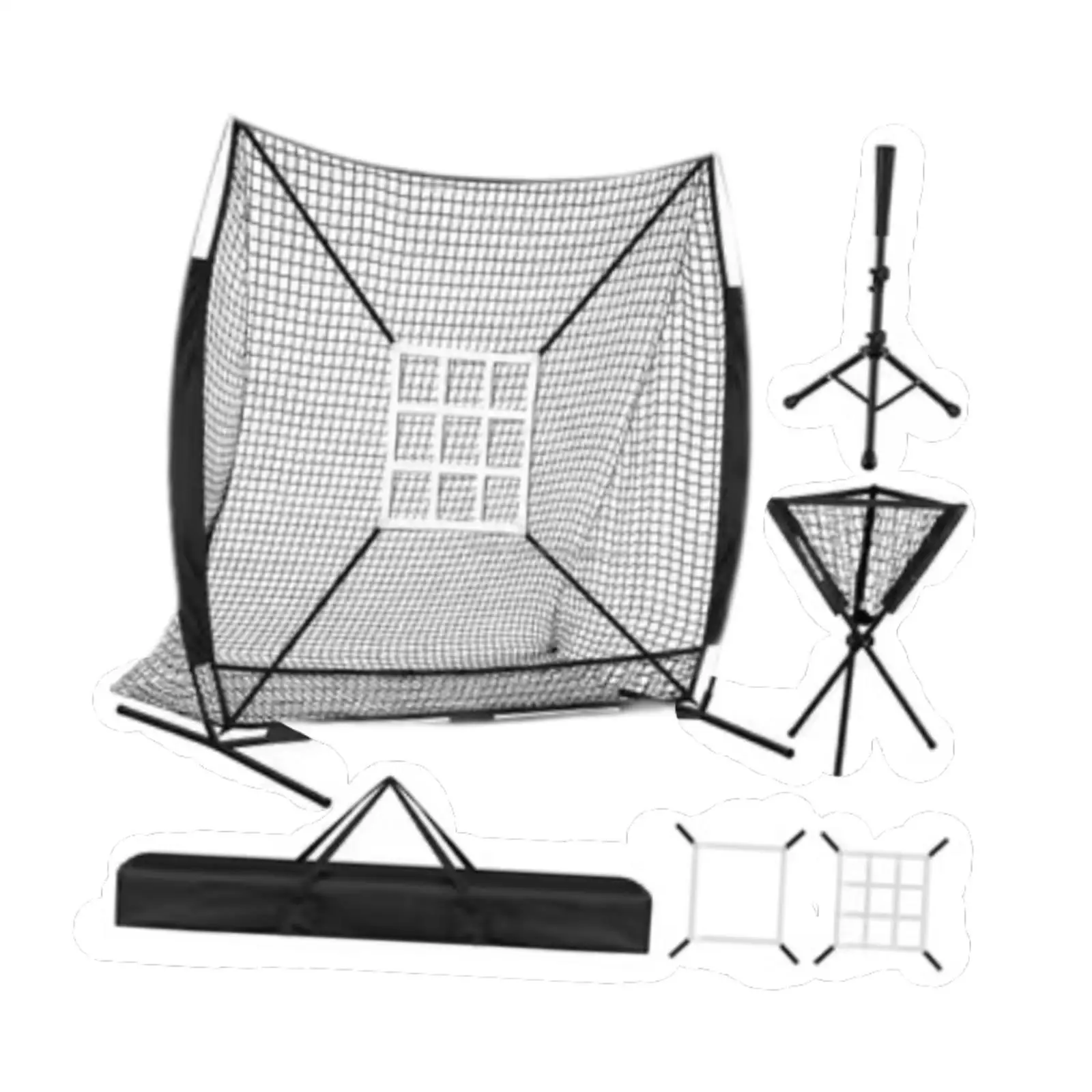 Baseball Softball Net 7x7 Ft Lightweight with Strike Zone, Tee, Baseball Softball Net 7x7 Ft Lightweight with Strike Zone, Tee,