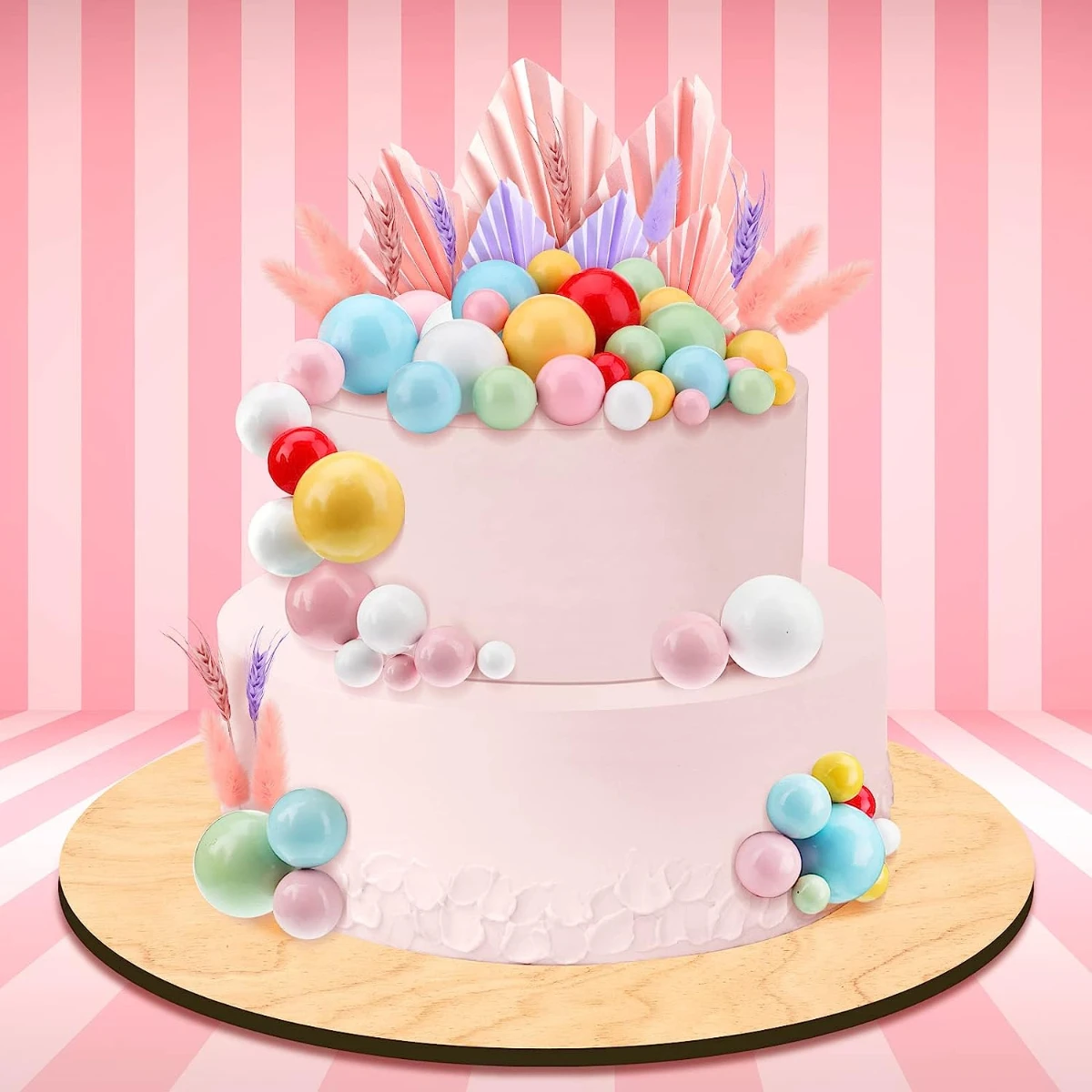 108 Pcs Gold Balls Cake Topper Mini Balloons Cake Toppers Foam Ball Cake  Decorations Balloon Cake