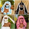 Halloween Girls Cute Cartoon Animal Ears Flowers Cap Knitting Bunny Ear Windproof Mask Winter Warm Snowboard Hat 1