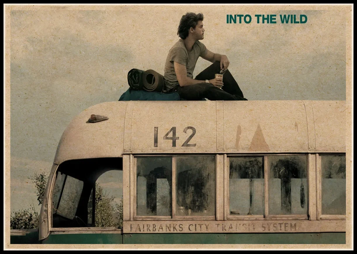 Into The Wild High Quality Retro Poster Vintage Poster Wall Decor for Home Bar Cafe Interior Decorative Painting