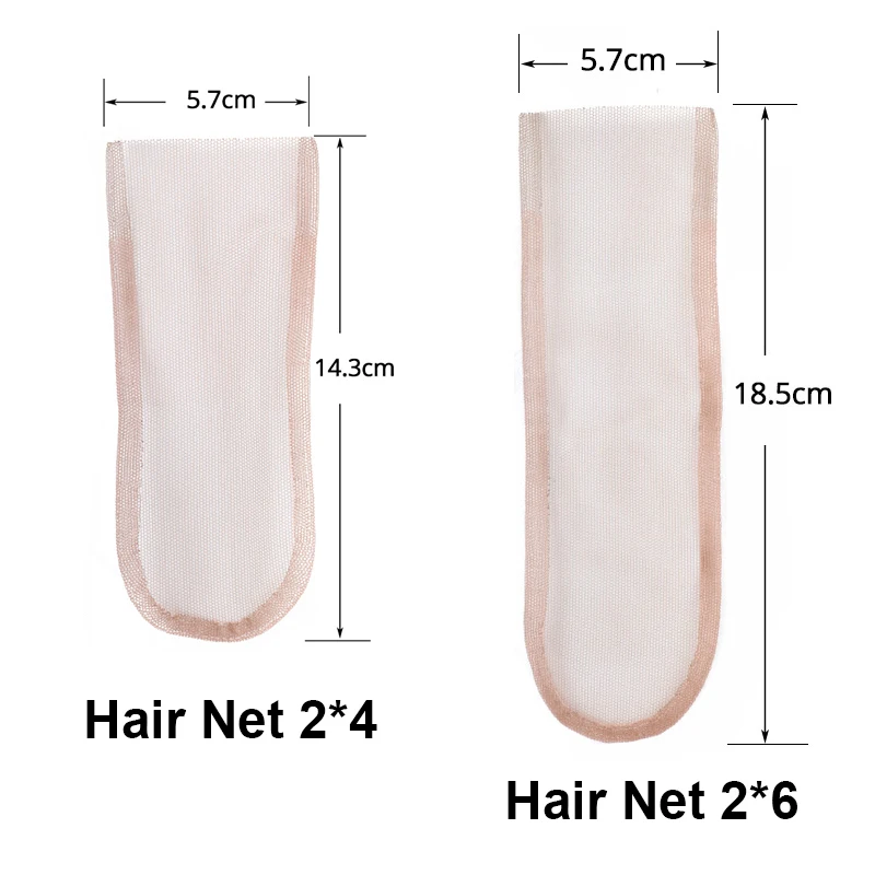 1Pcs Swiss Lace Net For Wig Making Transparent Hairnets For Ventilating Lace Wig Closure Caps 2x4 Inch & 4x4 Inch Net Brown