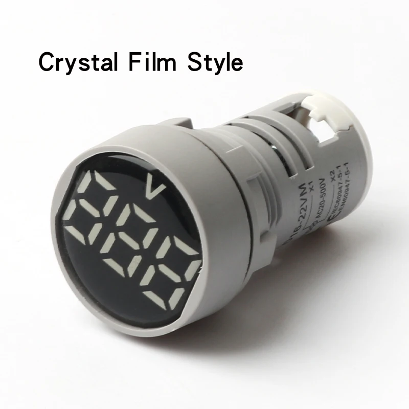 22mm 라운드 미니 디지털 전압계 AC 20-500V 볼트 전압 테스터 미터 모니터 전원 LED 표시기 파일럿 램프 표시 등