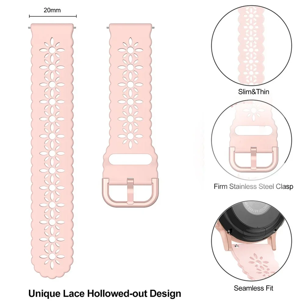 Sport Silicone Replacement Wristband for Active Smartwatch Bracelet