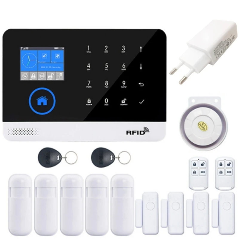 

OFBK for Touch Panel WIFI GSM GPRS Wireless Burglar Home Security Alarm System TUYA for Smart Control for Alexa