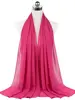 Nouveau foulard en mousseline uni pour femme, prêt-à-porter, hijab instantané, châle musulman, hijabs islamiques, écharpe arabe, foulards pour la tête