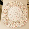 Single Item Bed Hat 100% Cotton Print Bedspread Double Mattress Cover 360 Degree Wrap with Elastic Sheet Set Skin Friendly 200 3