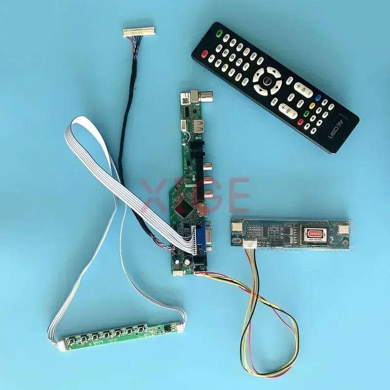 

Плата драйвера ЖК-контроллера для LTN160AT04 lm156wh1-tle1, 30 контактов, LVDS VGA + HDMI + AV + USB + IR 2CCFL, Комплект «сделай сам» для аналогового ТВ 1366*768