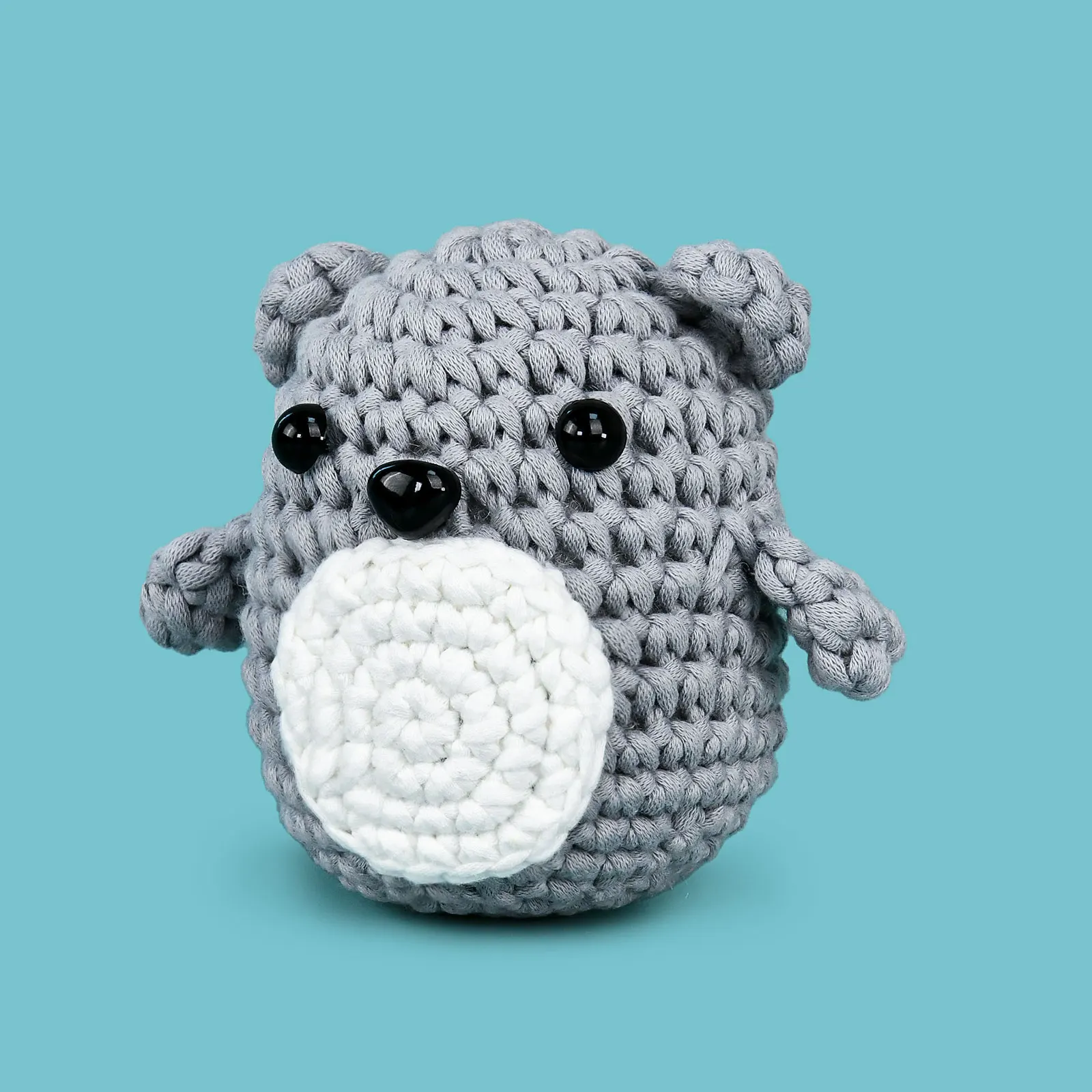 koala for Beginner Crochet Kit, Cotton Nylon Blend Yarn Crochet Kit Includes Video Tutorial Beginner Kit