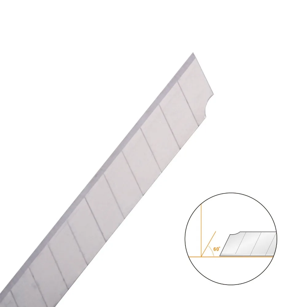 1/2Box Stainless Steel Blade Replacement For Utility Knife 9MM 60 Degree Spare Cut Tool Office Stationery Art Paper Cutter