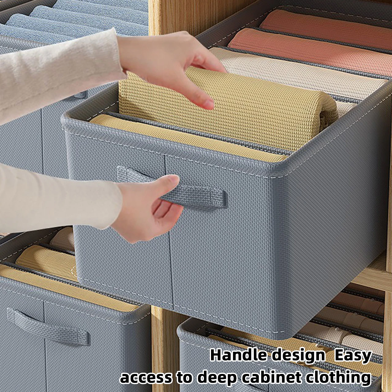 Jeans Leggings Storage Box 9/7/6 Grids Wardrobe Closet Drawers Divider Boxes Underwear Bra Socks Panty Organizer Space Saver Bag