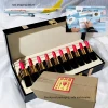 Christmas Lipstick Set Wooden Box Lip Gloss Collection Not Easy to Fade Moisturizing Nude Makeup Kit Birthday Gift 10 Pcs 6