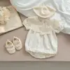 Summer Baby Bodysuit Sisters Dress Flower Embroidery Dress Infant Girls Baby Rompers Toddler Outfit Family Sister Dress Outfits 3