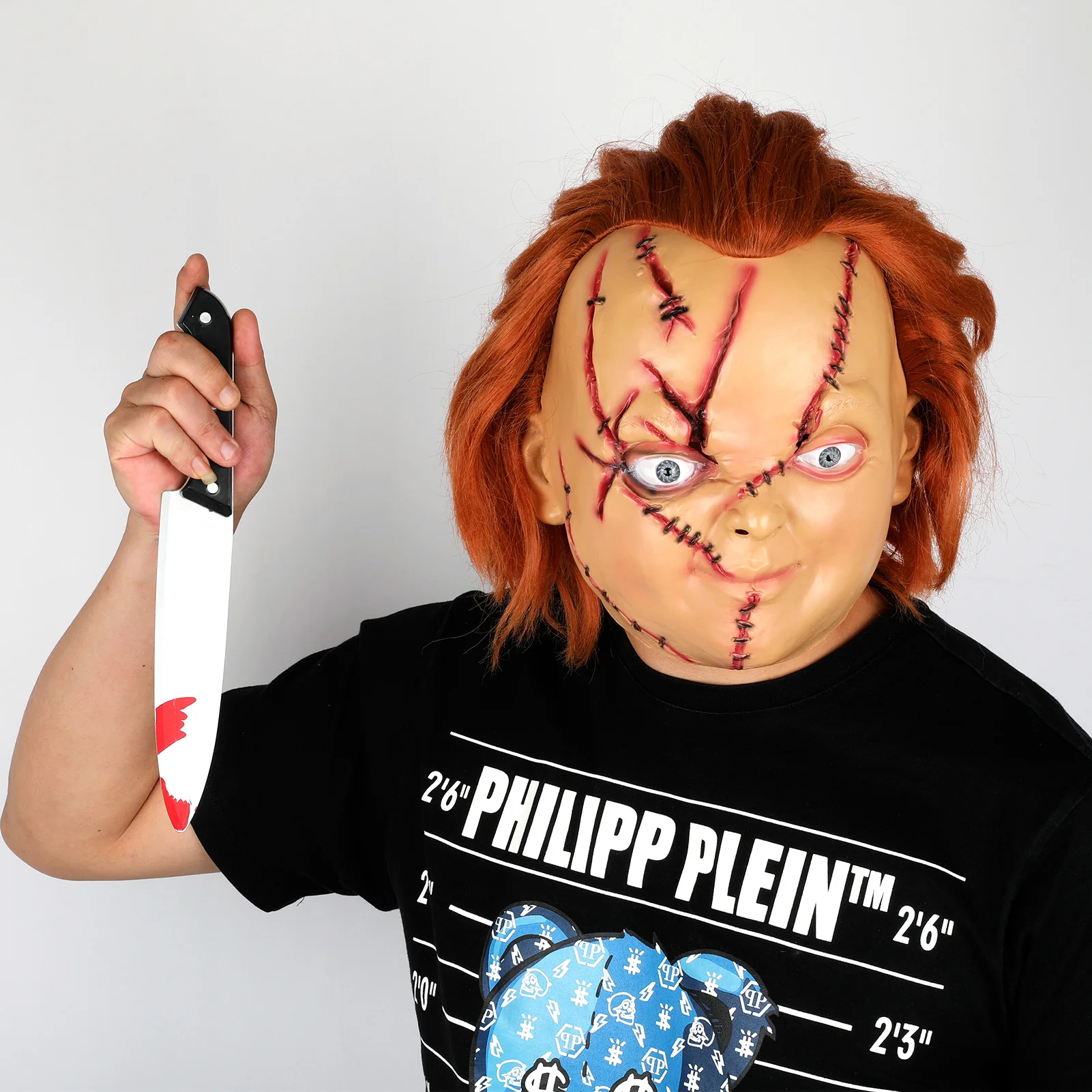 Chucky Mask Cosplay Horror Movie Child Play Scary Latex Headwear Full Face Helmet Halloween Masquerade Party Prank Prop