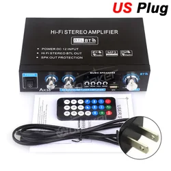 Woopker Digital Bluetooth HiFi Sound Amplifier - 2 Channel FM USB Audio Amp (AK35 US Plug)