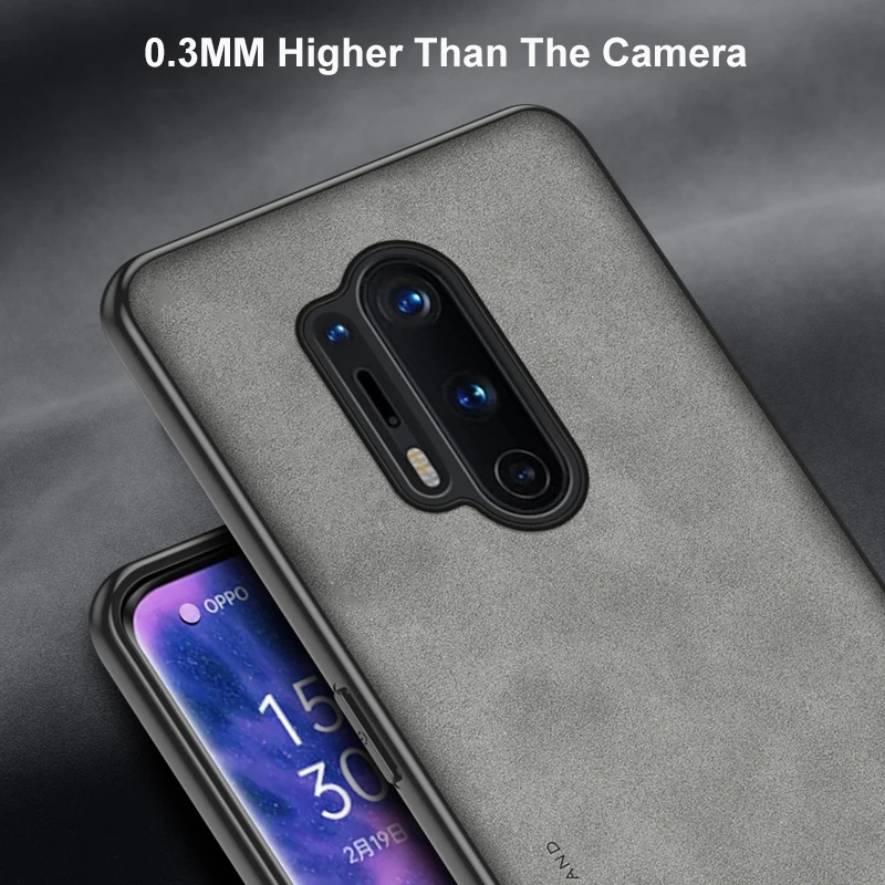 Luxury Leather Case For OnePlus 8 Pro 8T Cover Matte Silicone
