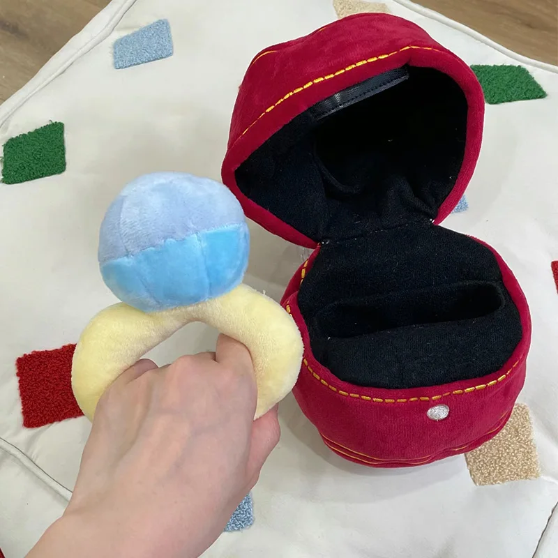Big Diamond and Ring Box Plush Soft Toy for Dog Super Rings Box