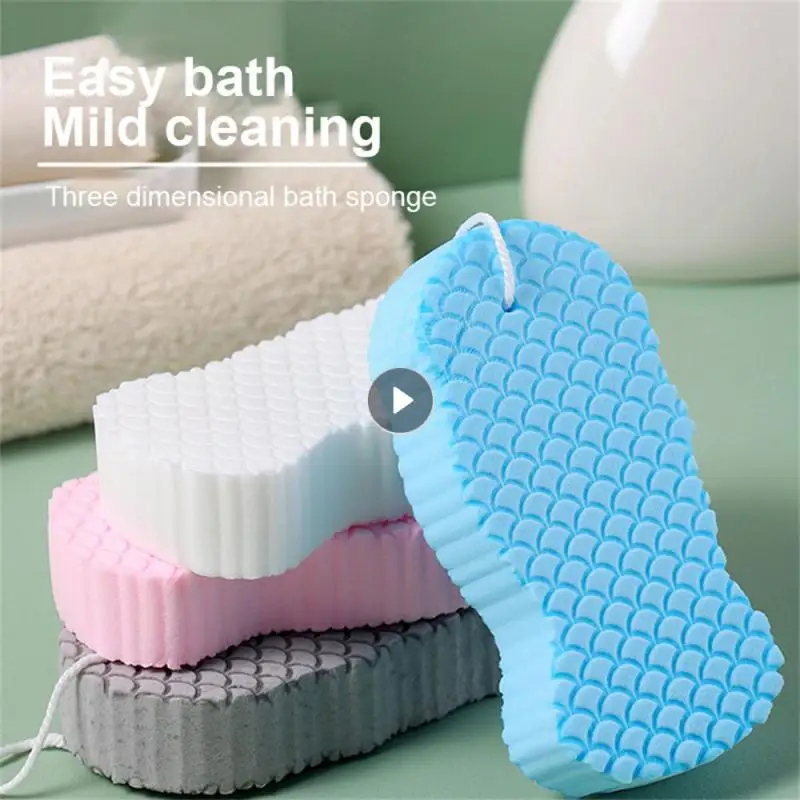 

Dead Skin Removal Tool Effective Exfoliation Bathroom Supplies Fish Scale Pattern Baby Bath Sponge Sponge Popular Non-slip 3d