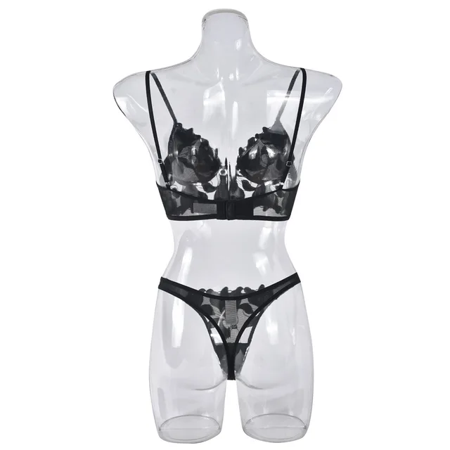 Embroidery Mesh Lingerie Set 27