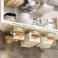 Drawer-type Storage Box Under Mirror Cabinet Cartoon Toilet Cotton Swab Hair Rope Organizer Storage Shelf Jewelry Case 1