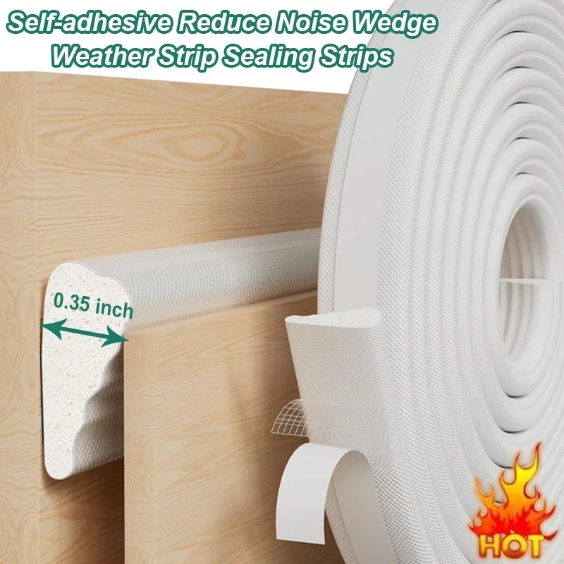 Door seal strip sealing strip tape window seal strip sealing tape sealing strip rubber seal strip rubber door weatherstripping door weatherstripping Self adhesive reduce noise wedge weather strip anti-collision foam insulation striping door gap filler blocker