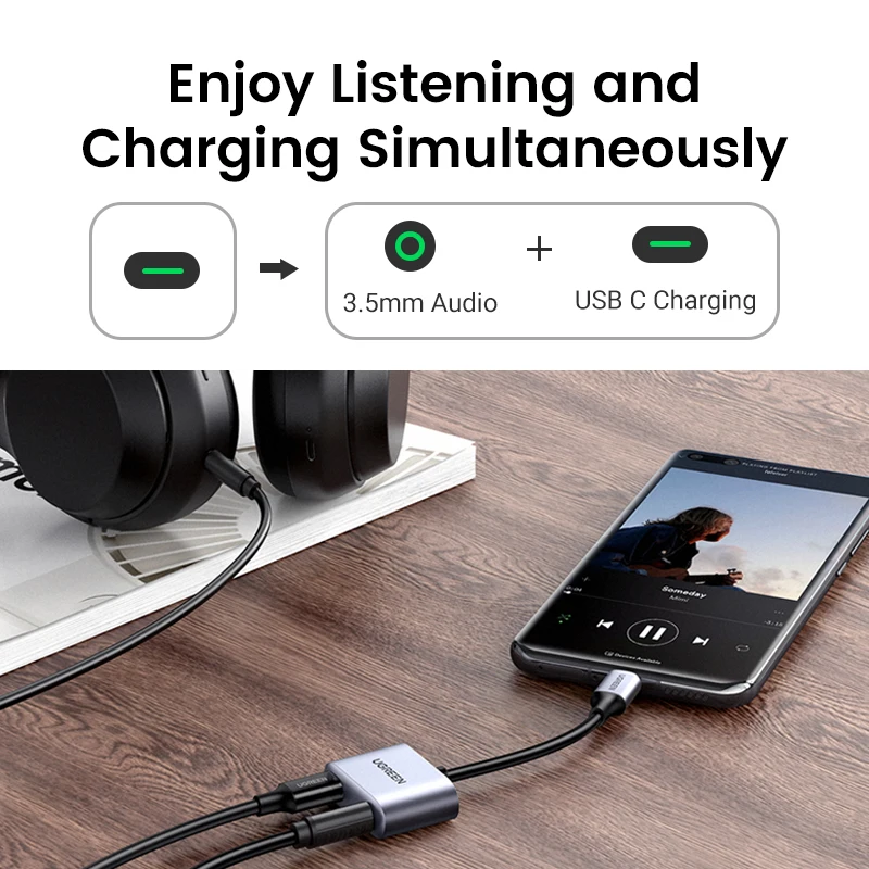 UGREEN Adaptador USB C a Jack 3.5mm DAC Chip, Adaptador