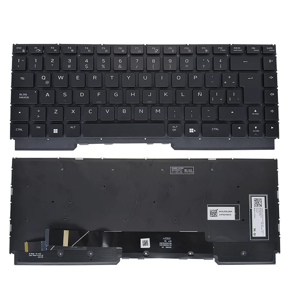 Teclado Retroiluminado Rgb Latino para Dell Alienware M15 Edição Ryzen r5 M15 r5 r6 038c17 38c17 Teclados Espanhóis Retroiluminação Colorida - Imagem 4