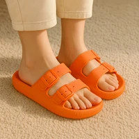 New Women's Beach Slippers Thick Bottom Anti-Slip Home Outdoor Sandals Comfortable EVA Material Pure Color Slippers - Image 2