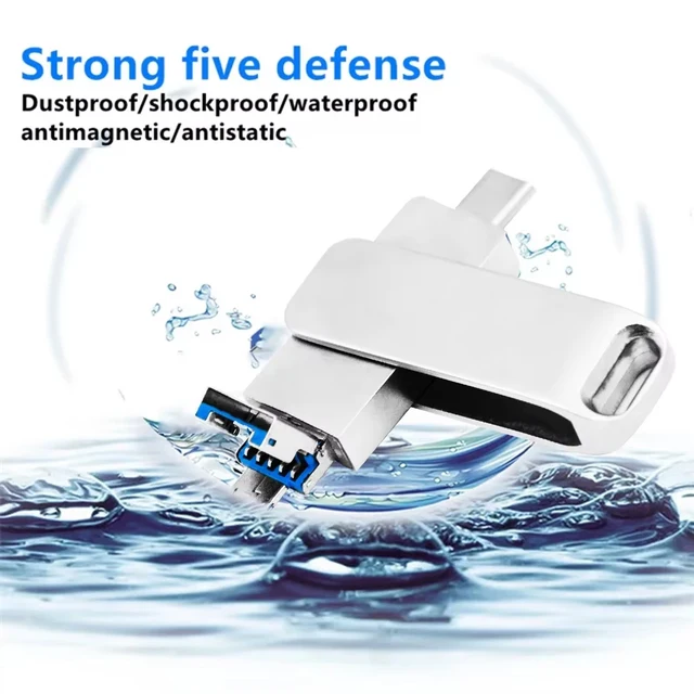 Large Capacity USB Flash Drive 16TB Type-C Interface High Speed Memoria USB Pendrive 8TB 4TB Silvery External Storage U Disk 2TB 3