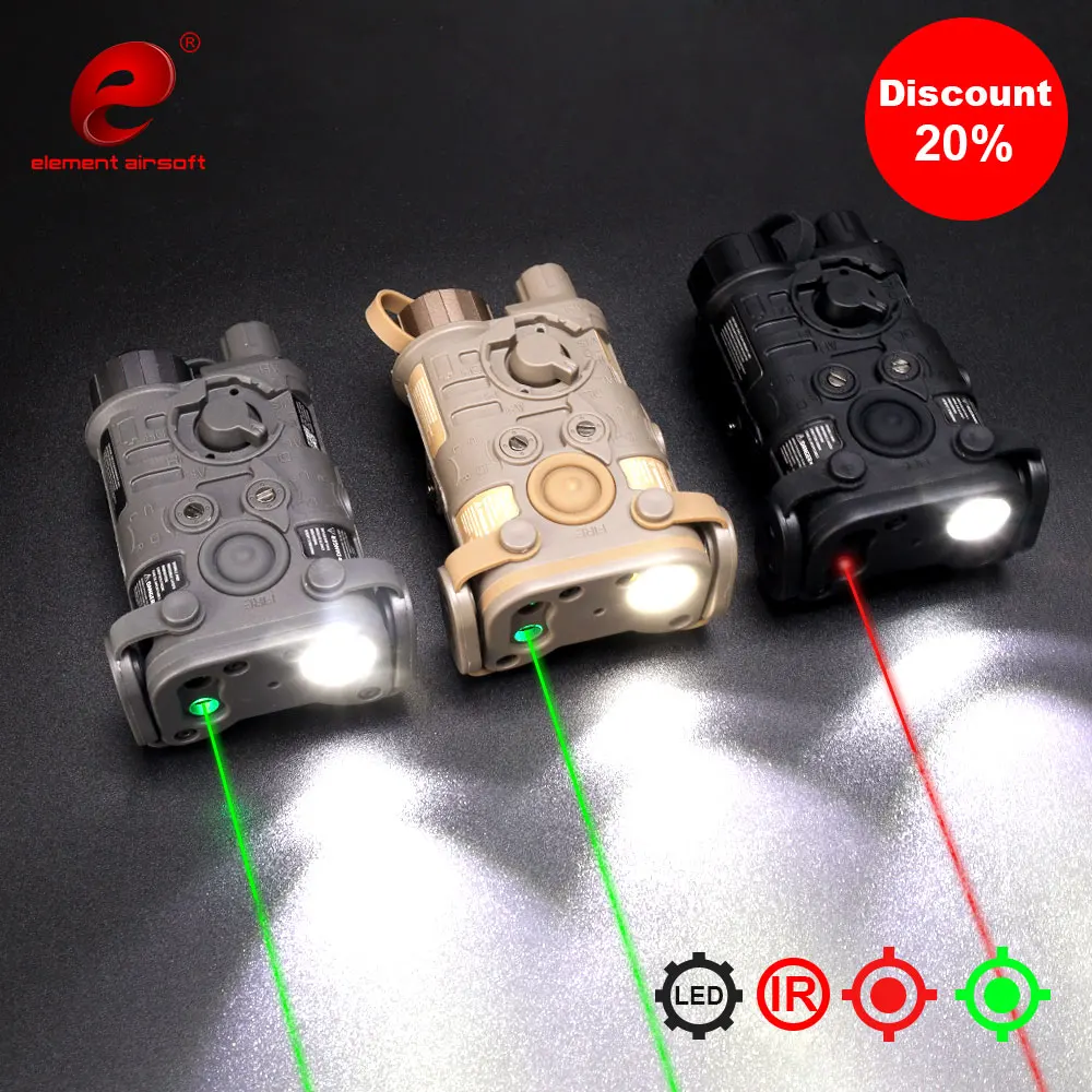 

Миниатюрный лазерный фонарик для страйкбола Element AR/PEQ, 15 дюймов