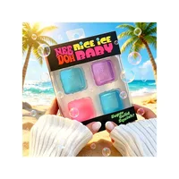 Jouets anti-stress Needoh Teenie Nice Ice Cube Fidget Toys, lot de 4 mini, jouets moelleux à récupération lente, pour les cadeaux de fête 4