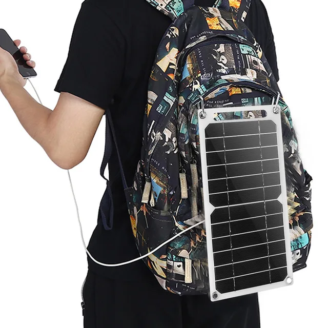 USB 5V Solar Panel  System with Camping Charging for Power Banks and Mobile Phones for Phone Car Mp3 PAD Charger Outdoor Batter 4