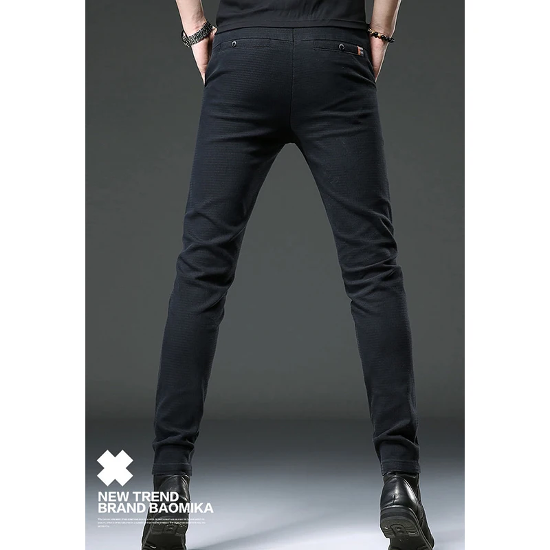 Autumn Winter Korean Harajuku Trousers All Match Vintage Jeans Men Casual Trend Solid Pockets Straight Leg Pant New Male Clothes