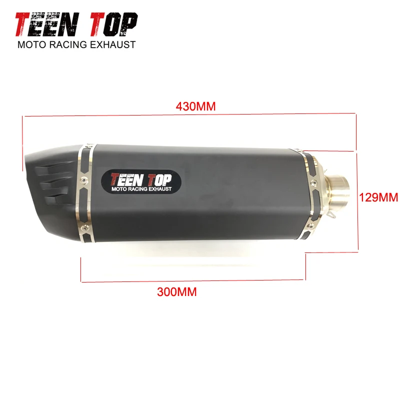 51mm Stainless Motorcycle Exhaust Muffler For Kawasaki Ninja400 Z900 Z1000 ER6N Bike Silencer 470mm SC Racing Exhaust Ninja650 - Image 2