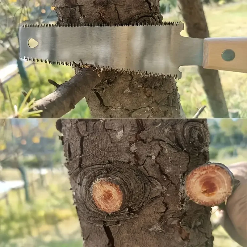 Small Pull Hand Saw Double Edge Blade Cutting Handsaw Wood PVC Pipe Flexible Garden Japanese Saw Tool for DIY Woodworking 4