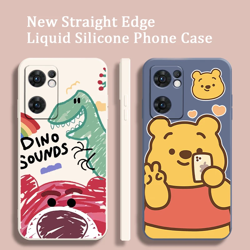 

Winnie the Pooh Disney Cute Phone Case For OPPO A73 A31 2020 Reno7 SE 6 5 4 2 Z Lite Pro Plus 5G 4G Funda Liquid Rope Cover